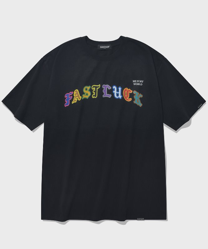 SP FAST LUCK T SHIRTS-BLACK